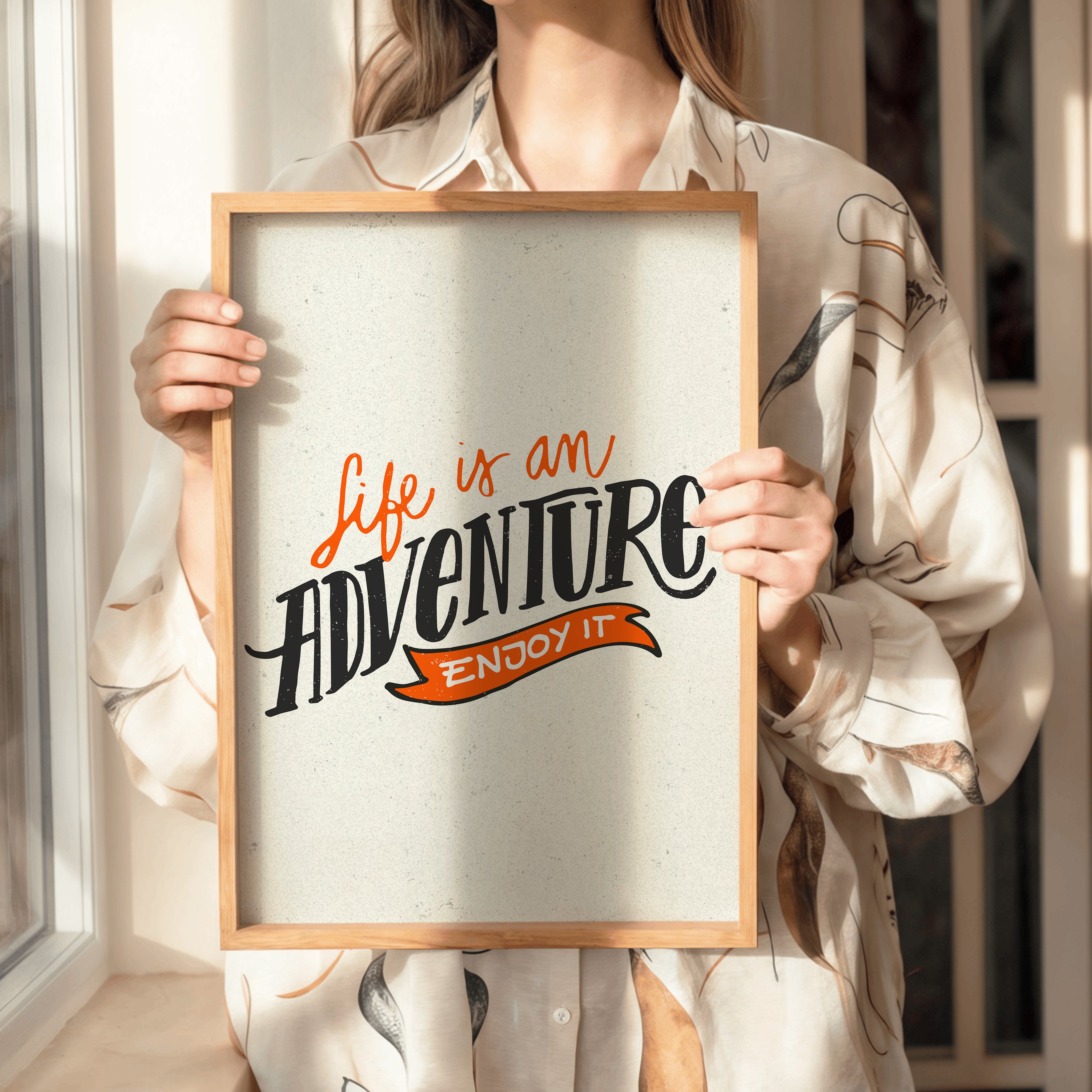 Life is an Adventure Enjoy Tasarım Tablo
