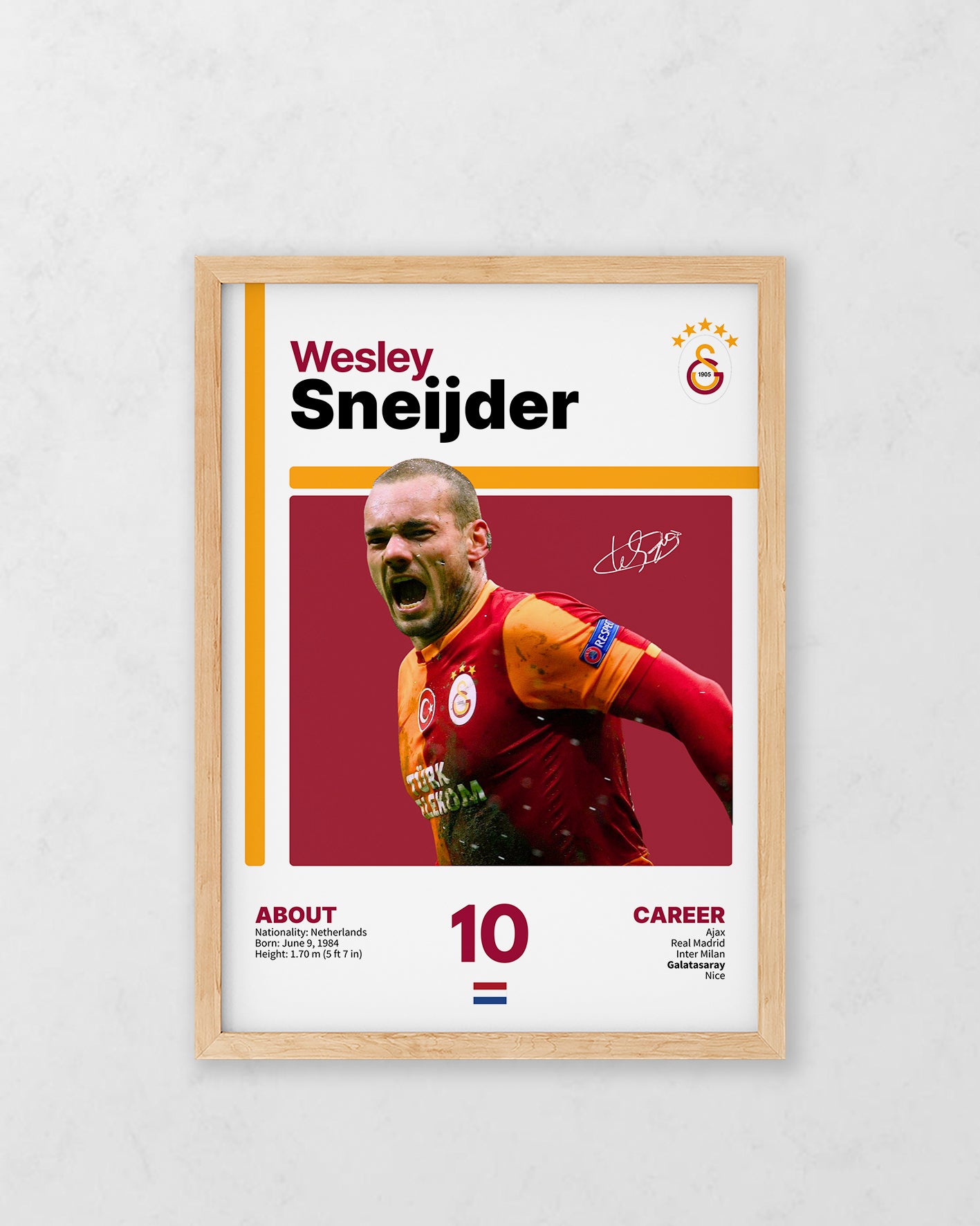 Wesley Sneijder Juventus Kar Temalı Tasarım Tablo