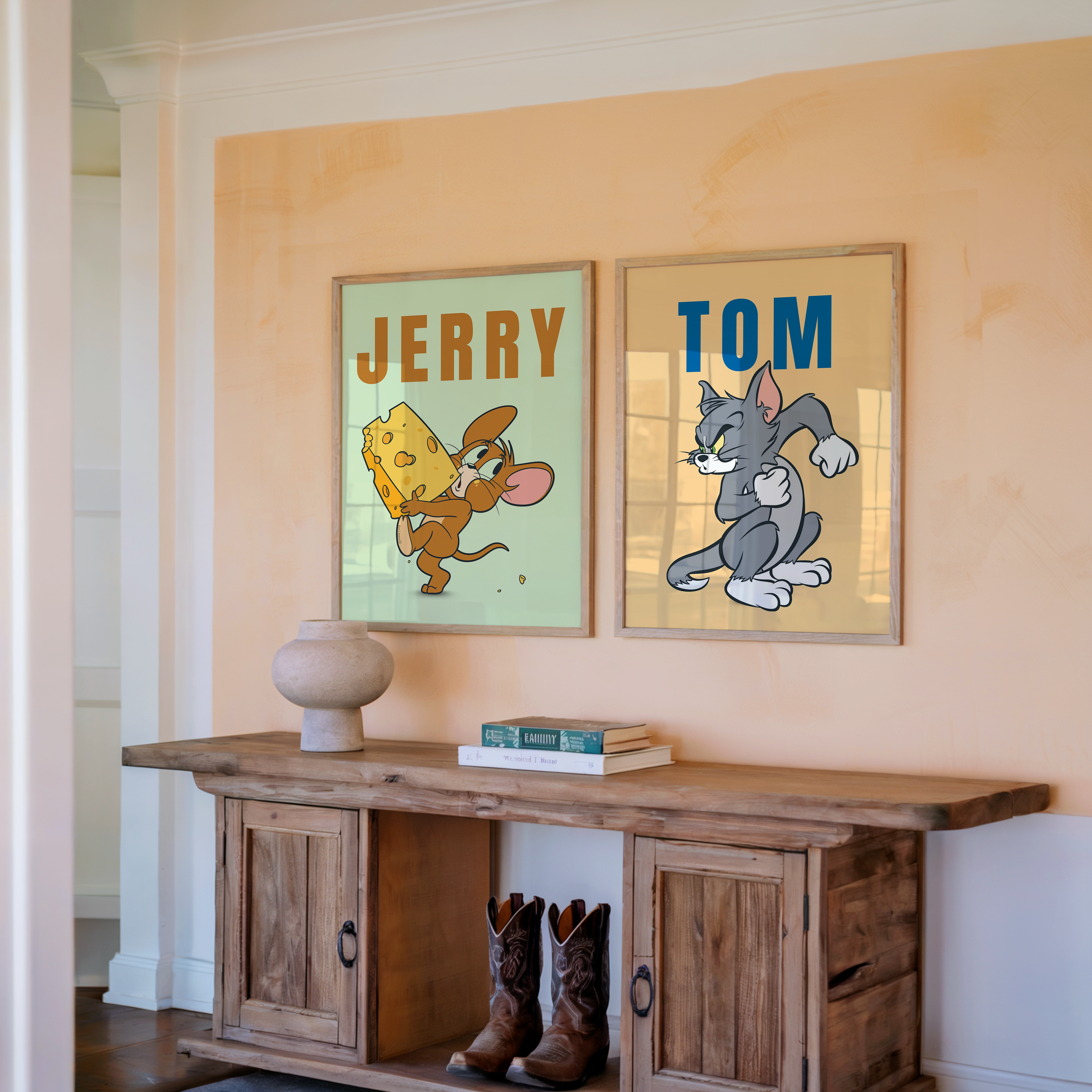 Tom & Jerry Tasarım Tablo 2'li Set