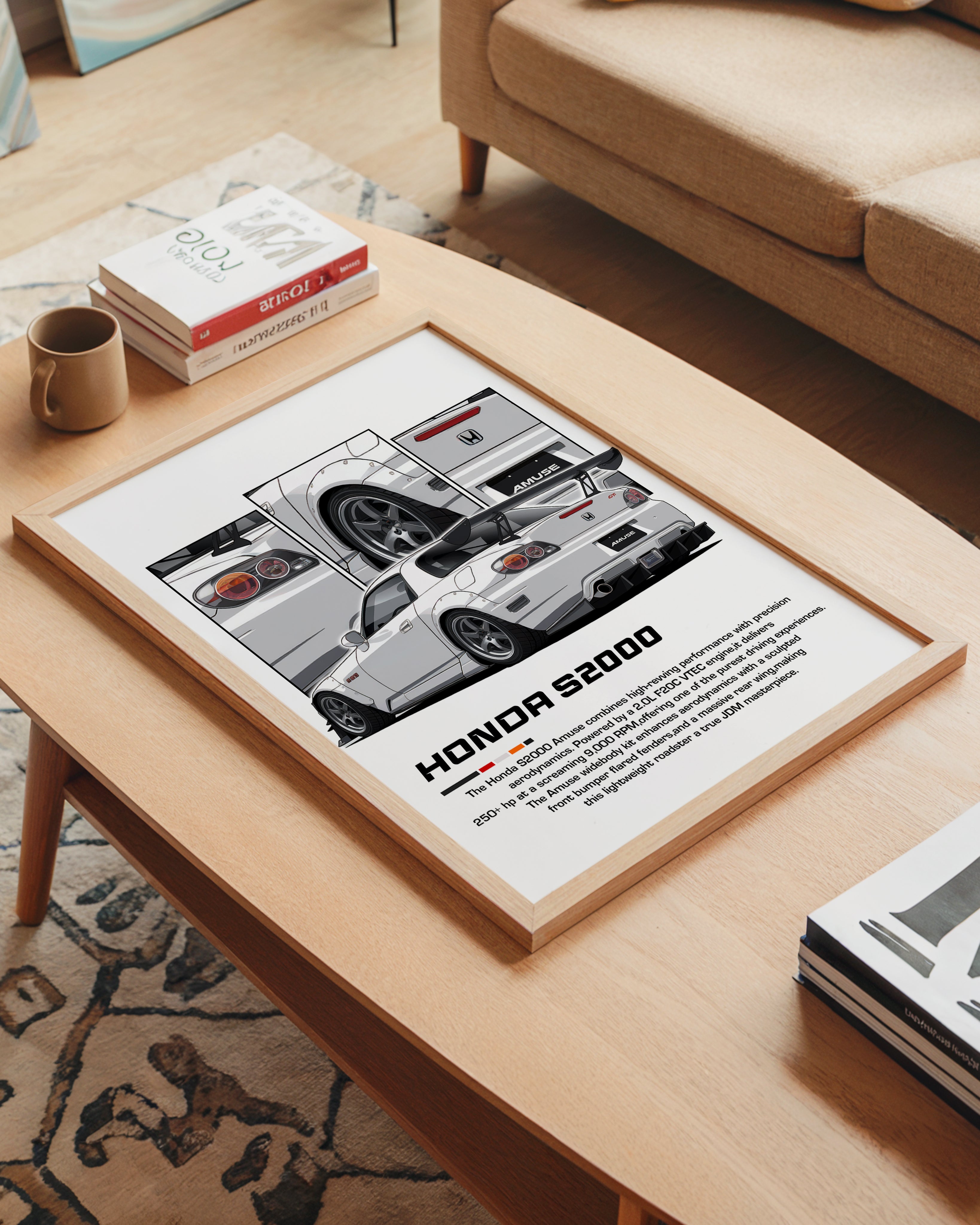 Honda S200 Beyaz Tasarım Tablo