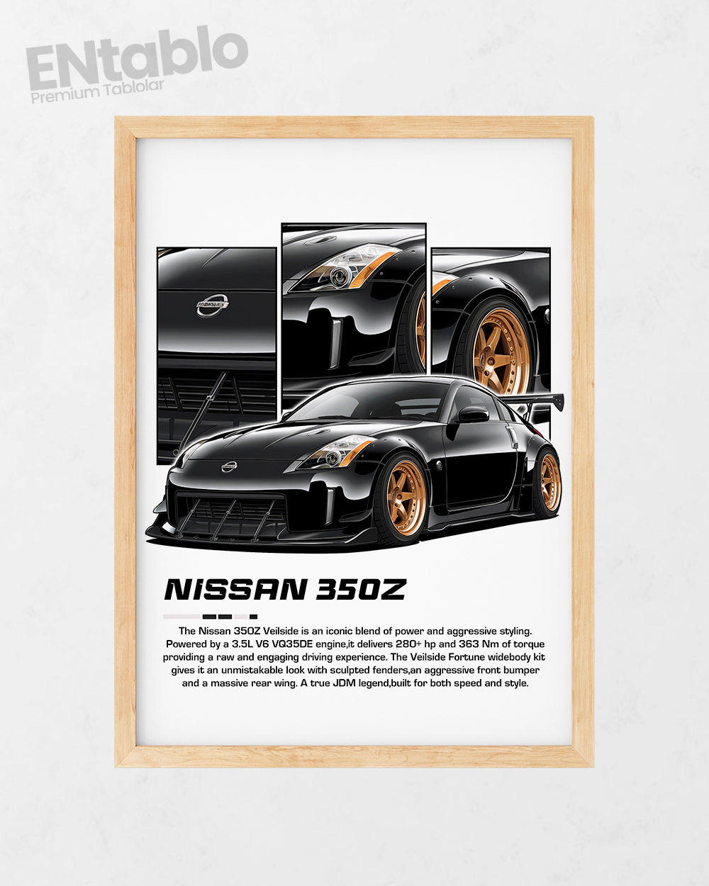 Nissan 350Z Siyah Tasarım Tablo