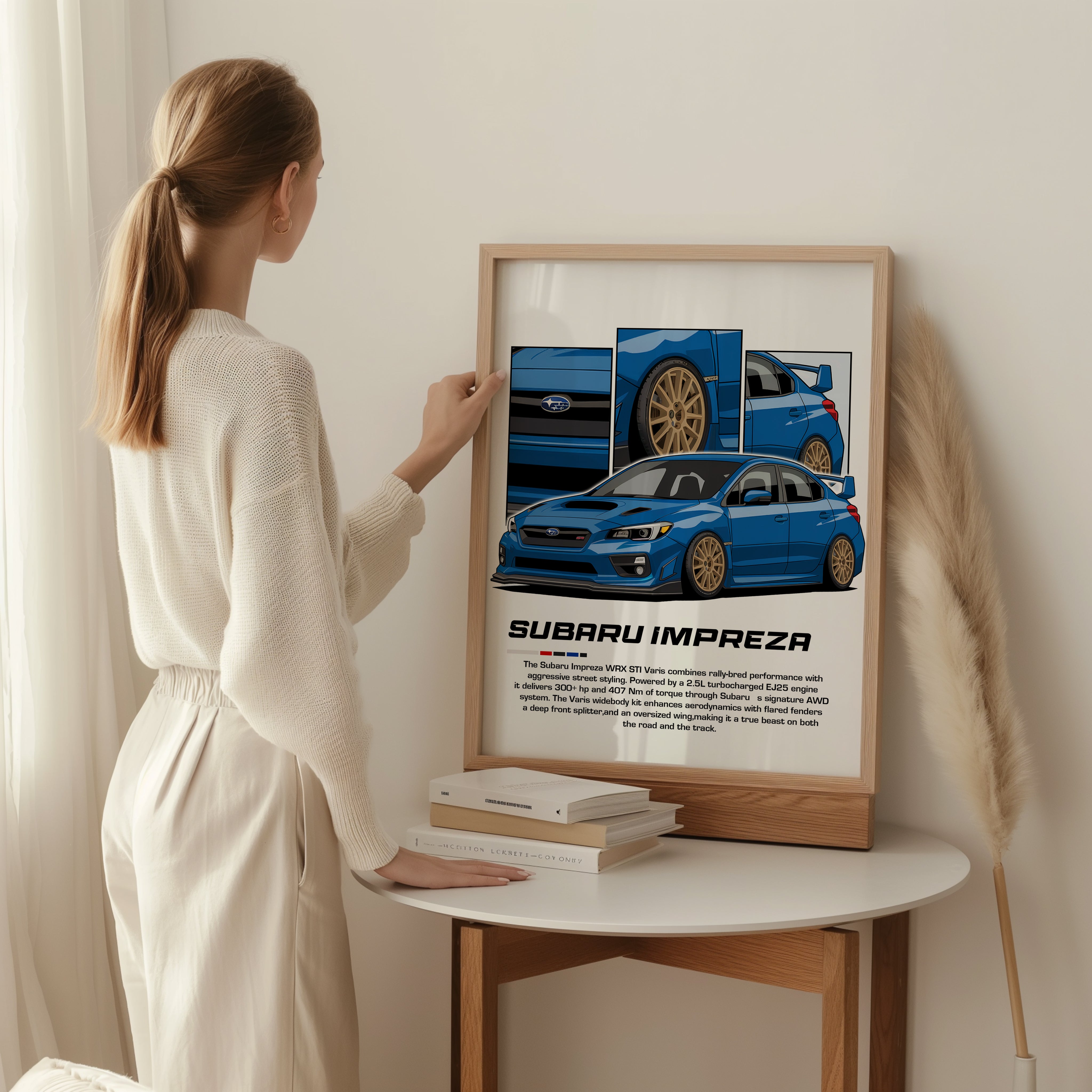 Subaru Impreza Mavi Tasarım Tablo