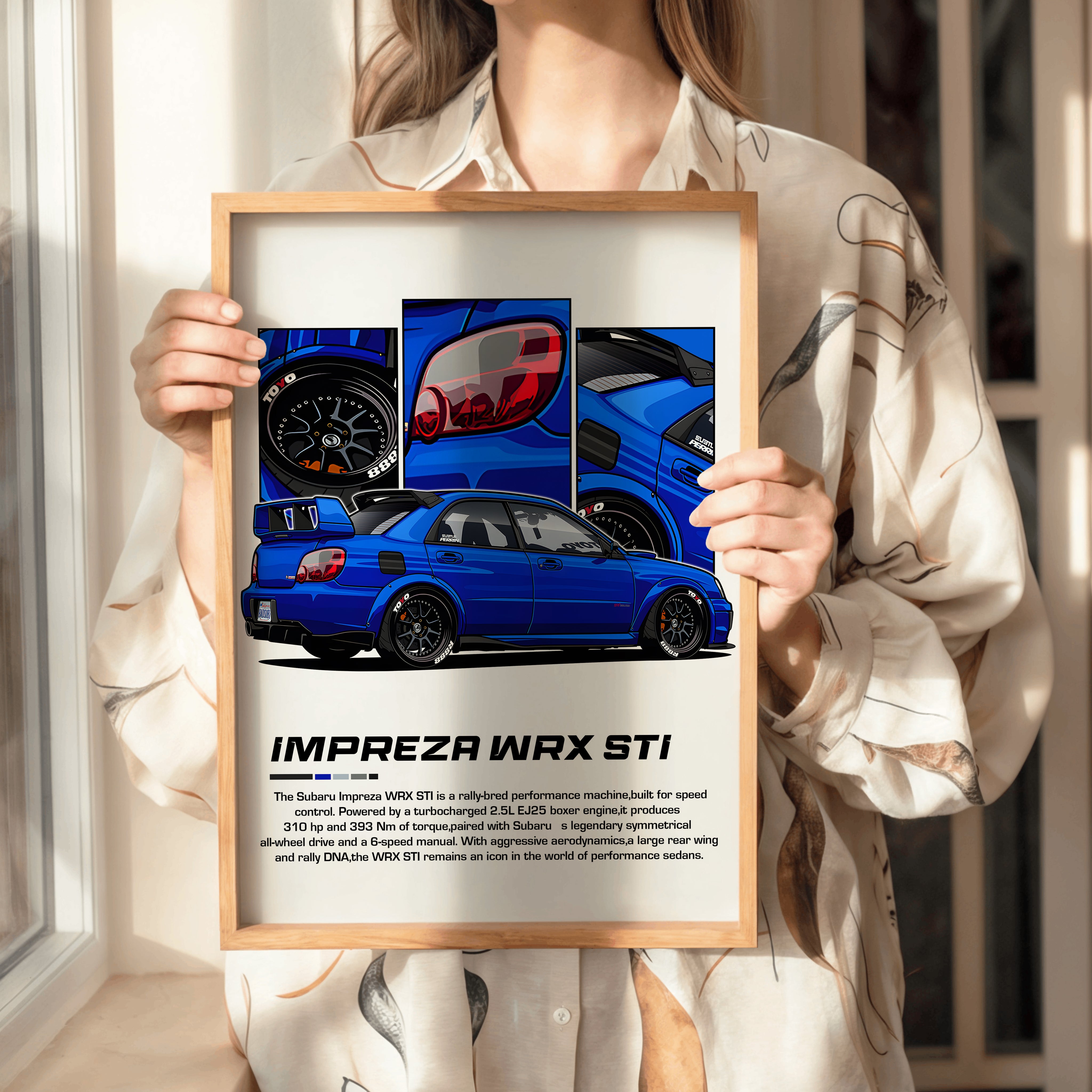 Impreza WRX STI Mavi Tasarım Tablo