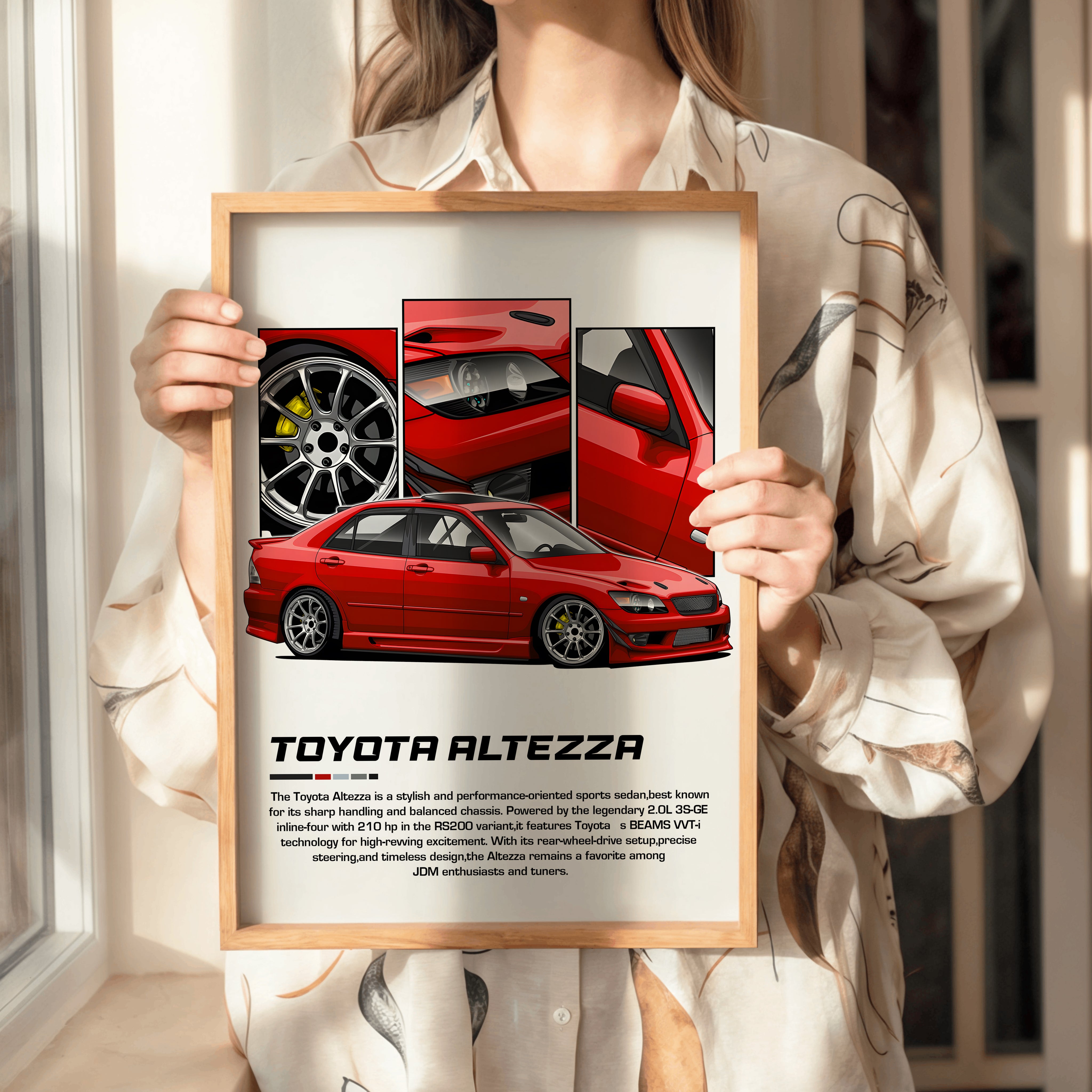 Toyota Altezza Kırmızı Tasarım Tablo