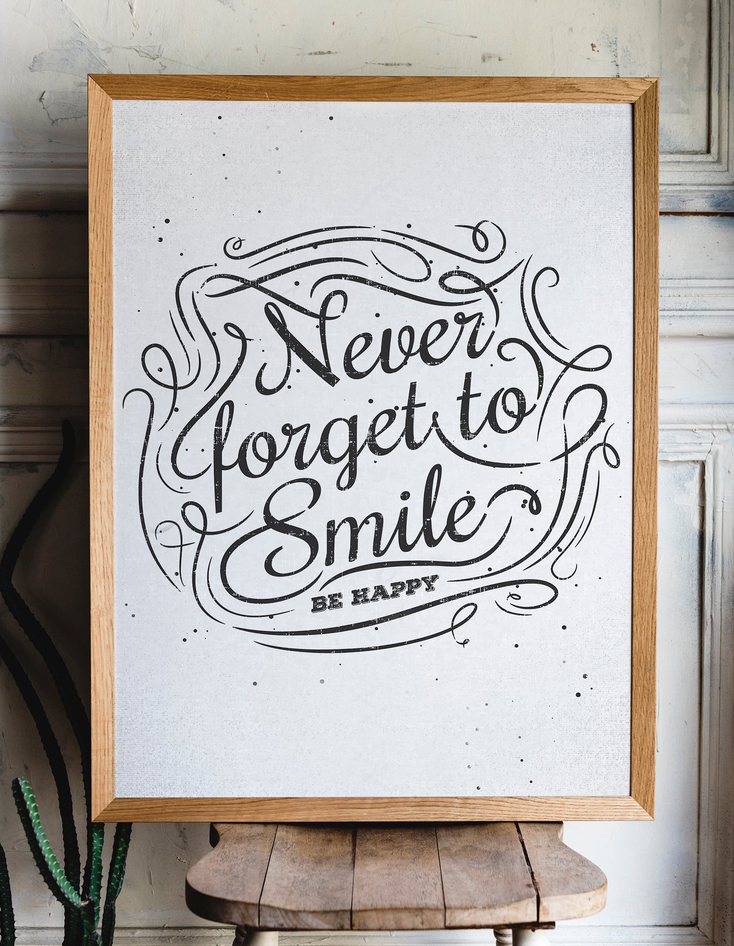 Never Forget to Smile Tasarım Tablo