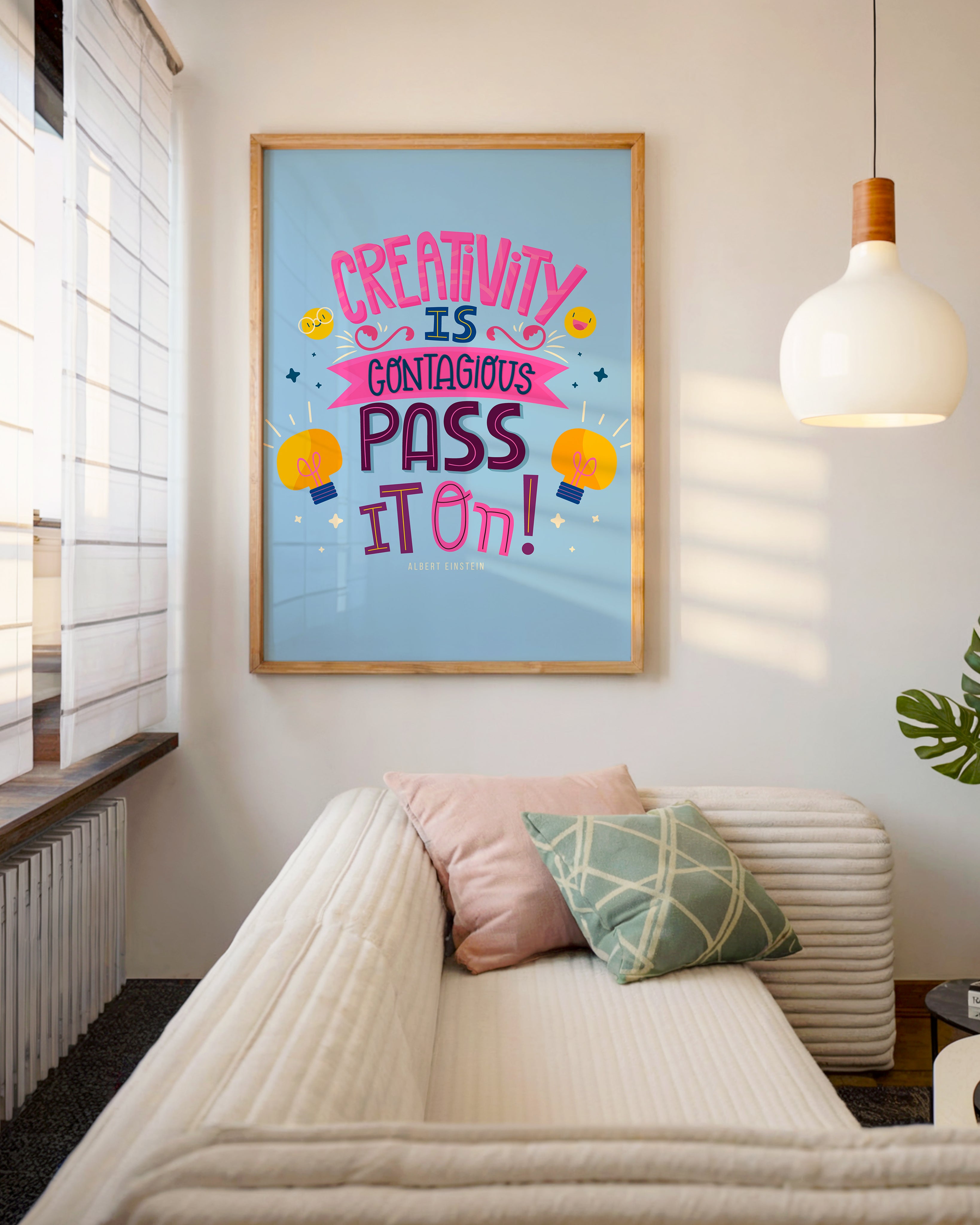 Creativity is Contagious Pass it ON Tasarım Tablo
