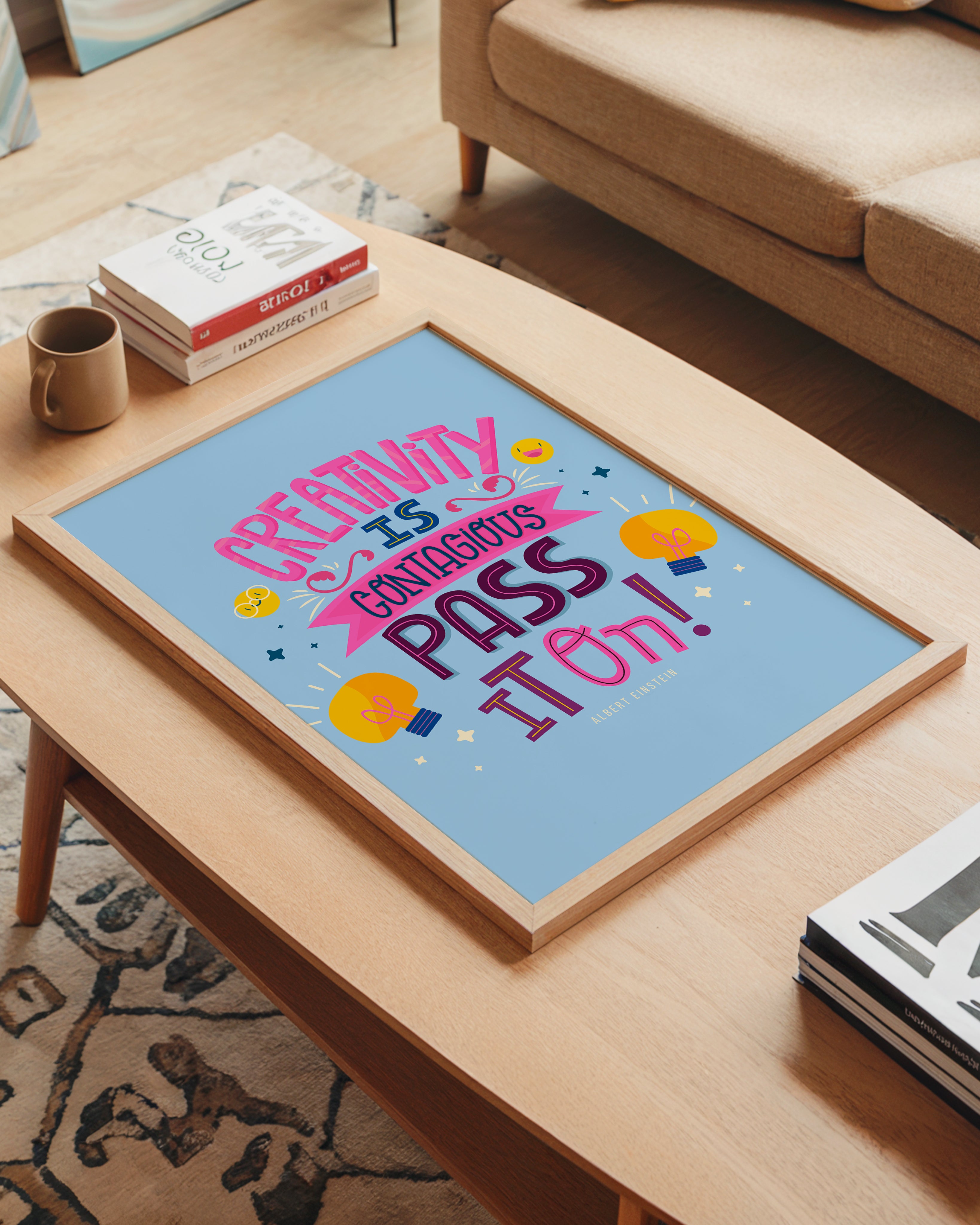Creativity is Contagious Pass it ON Tasarım Tablo