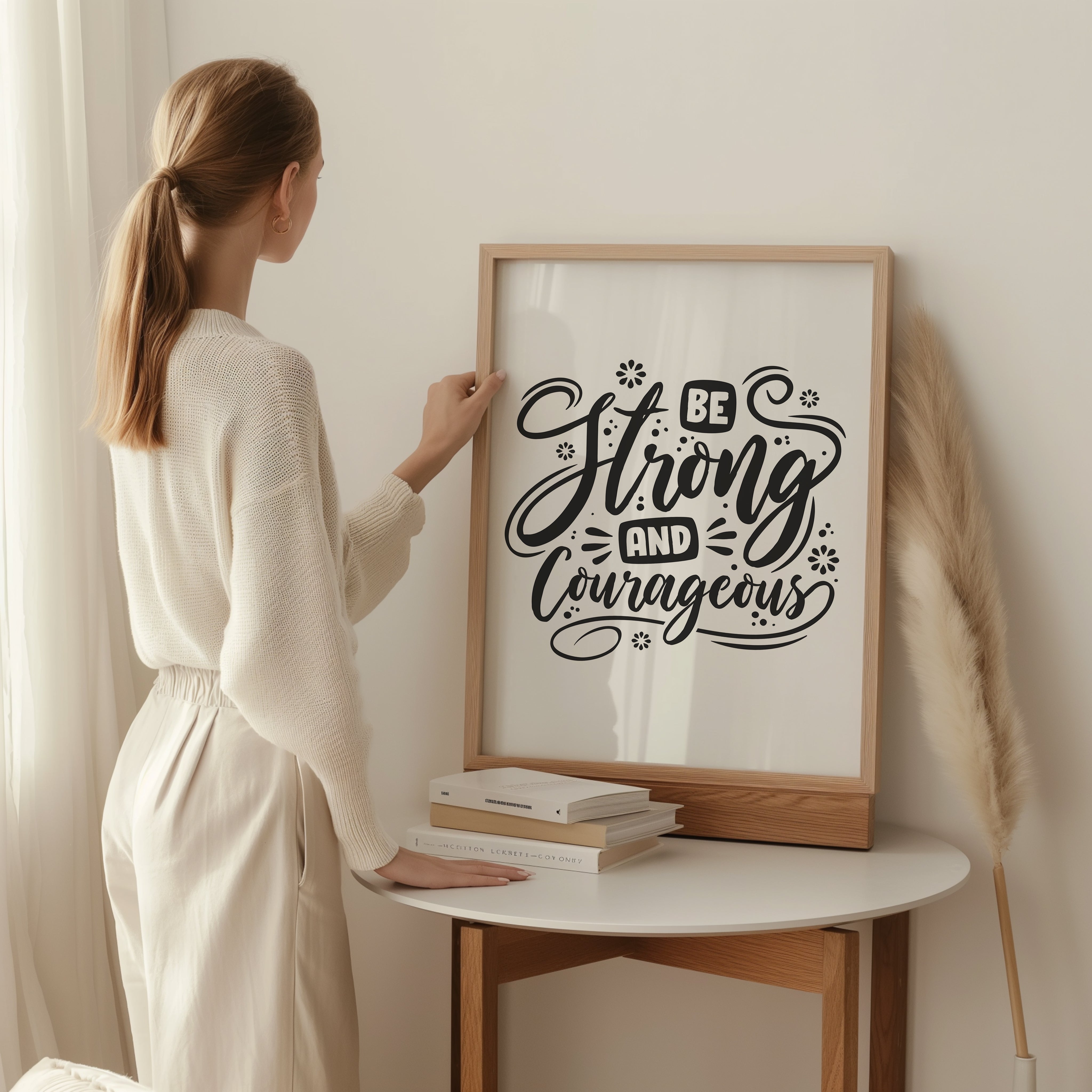 Be Strong and Courageous Tasarım Tablo