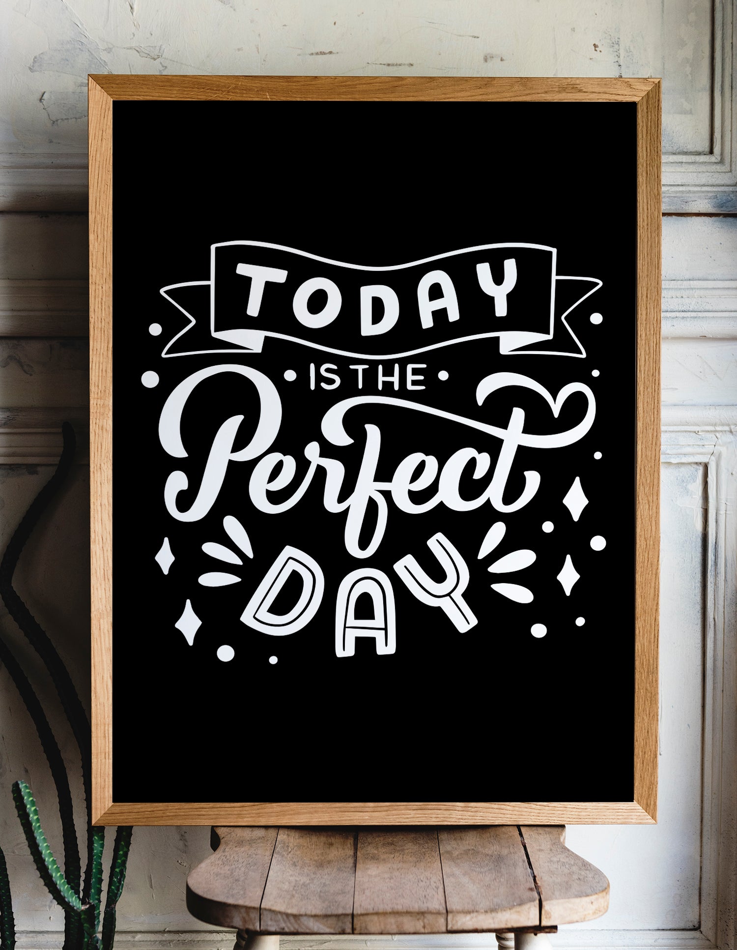 Today is Perfect Day Black Tasarım Tablo
