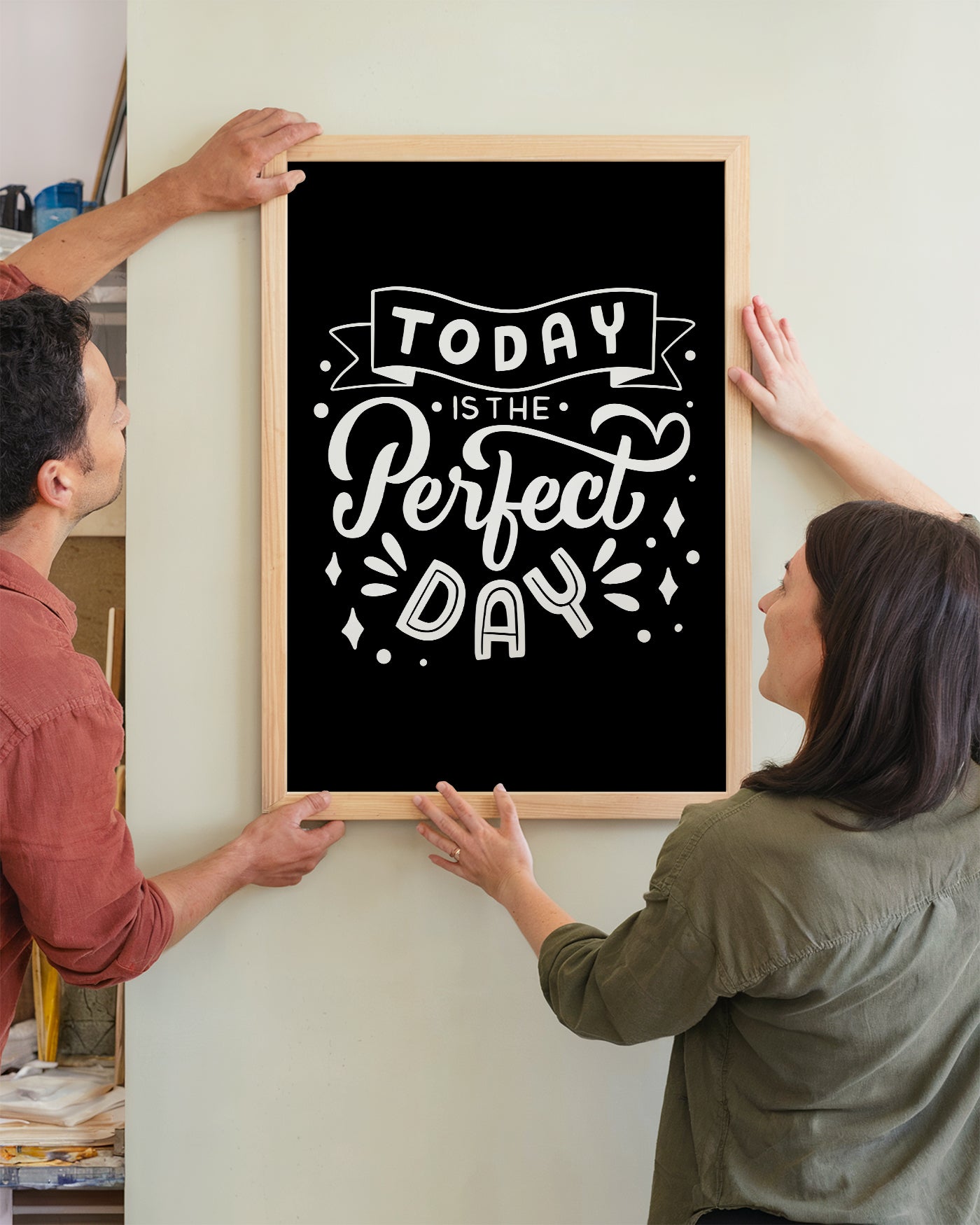 Today is Perfect Day Black Tasarım Tablo