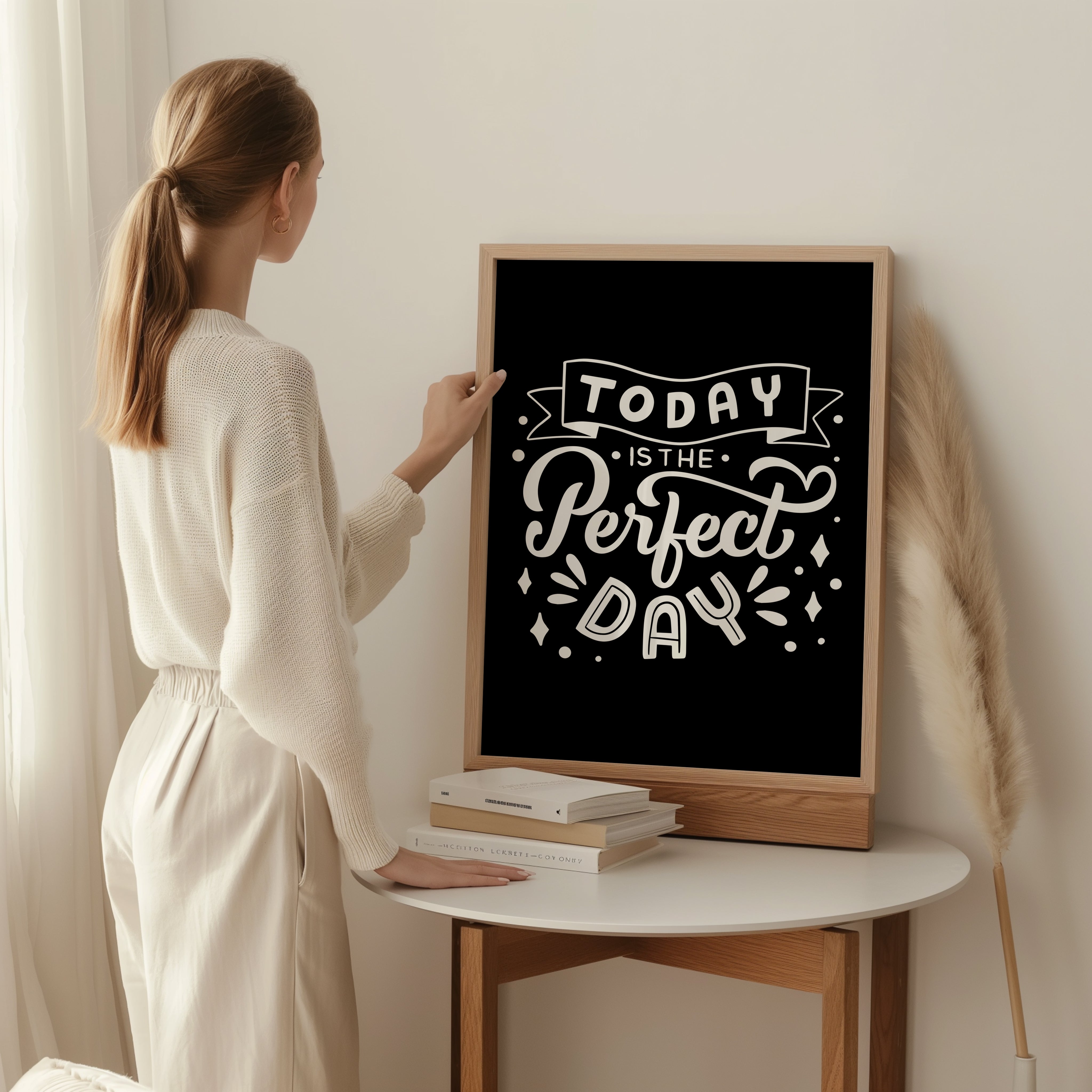 Today is Perfect Day Black Tasarım Tablo
