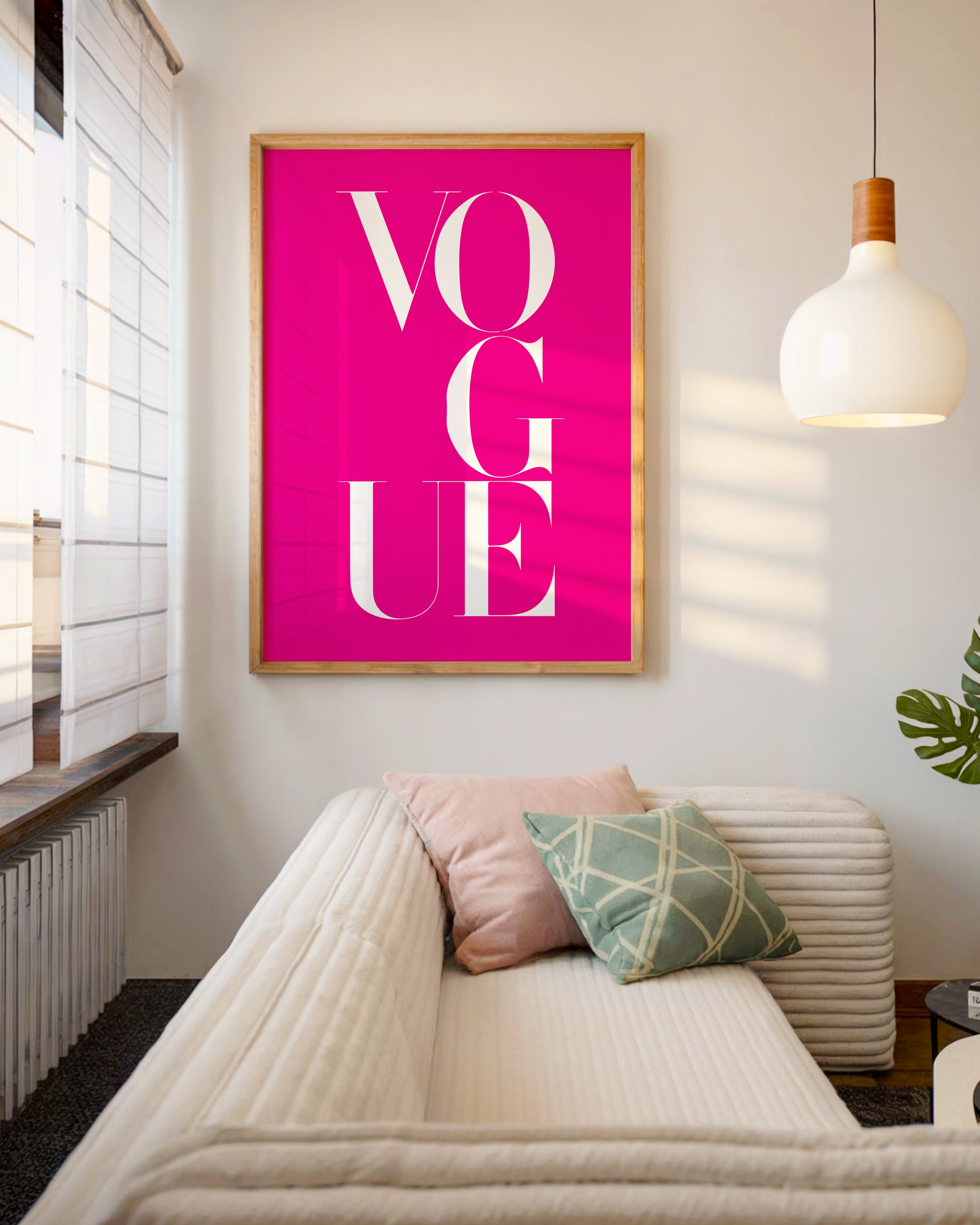Vouge Pembe Tasarım Tablo