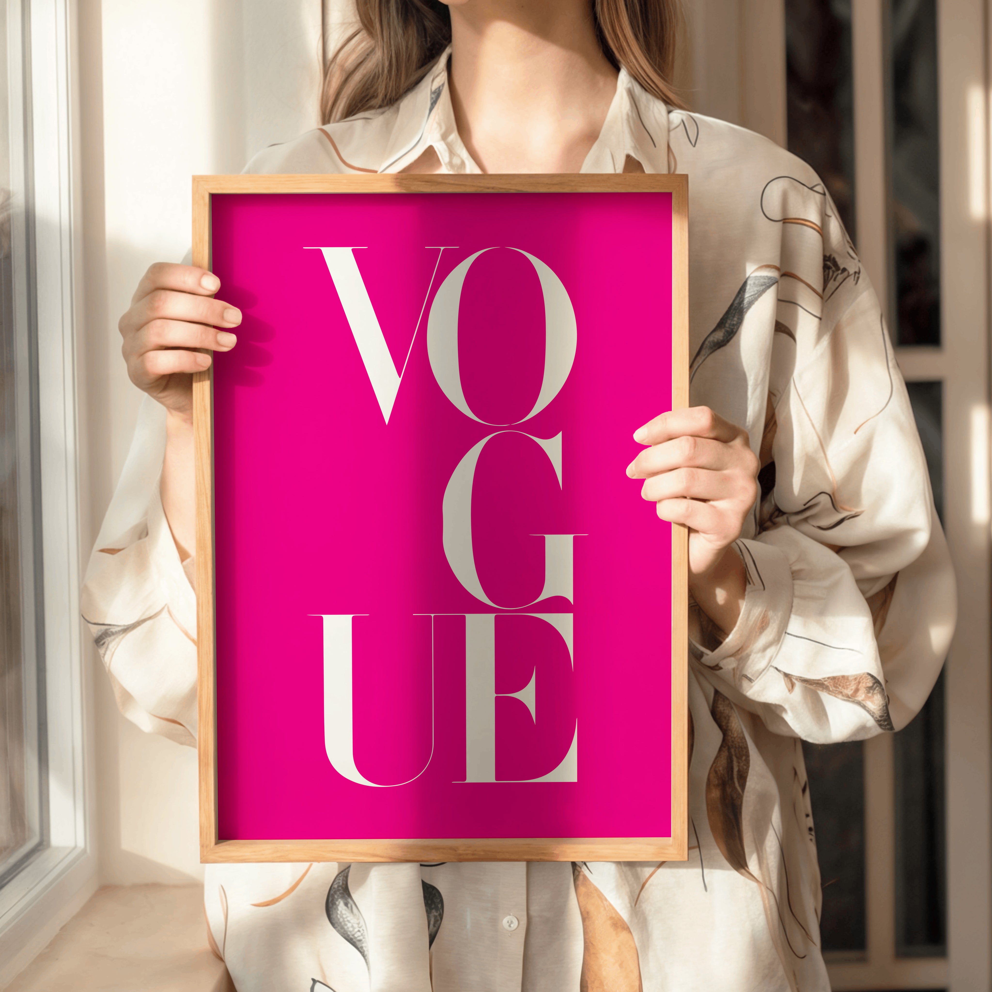 Vouge Pembe Tasarım Tablo