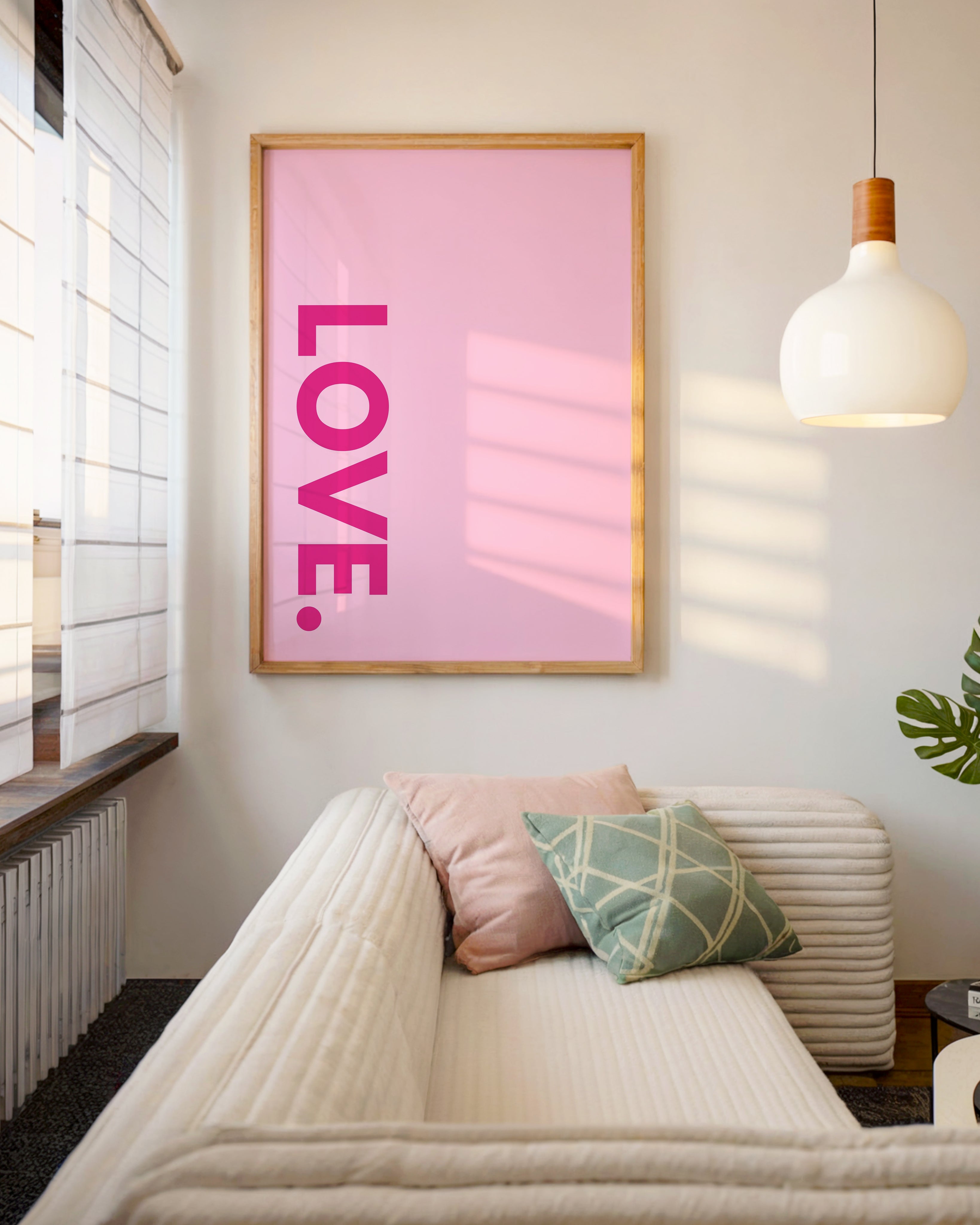 Love Pembe Tasarım Tablo
