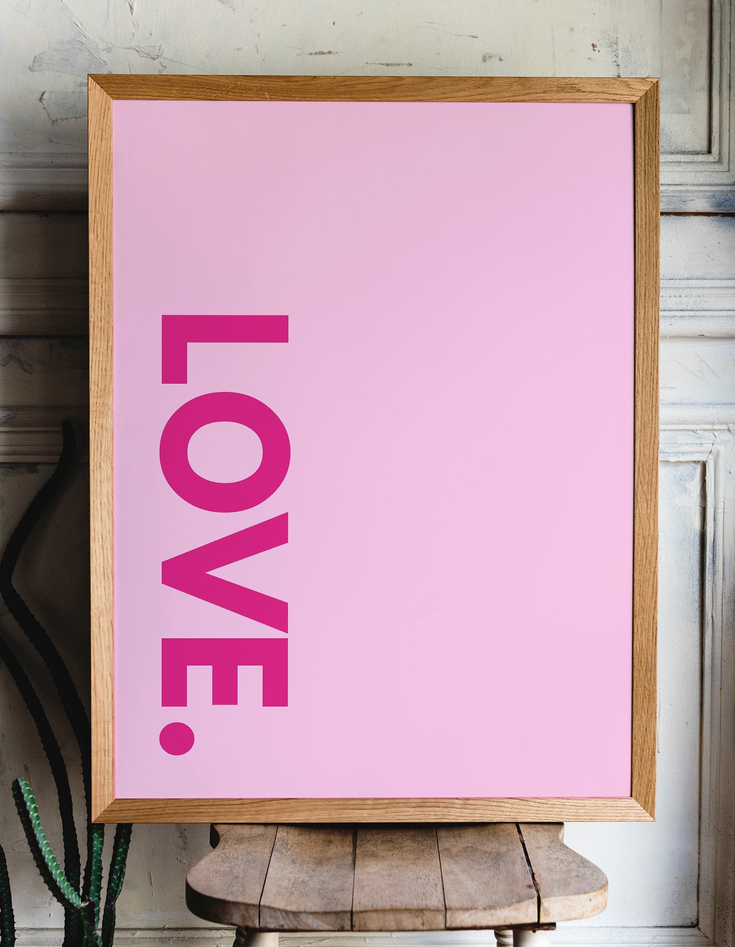 Love Pembe Tasarım Tablo
