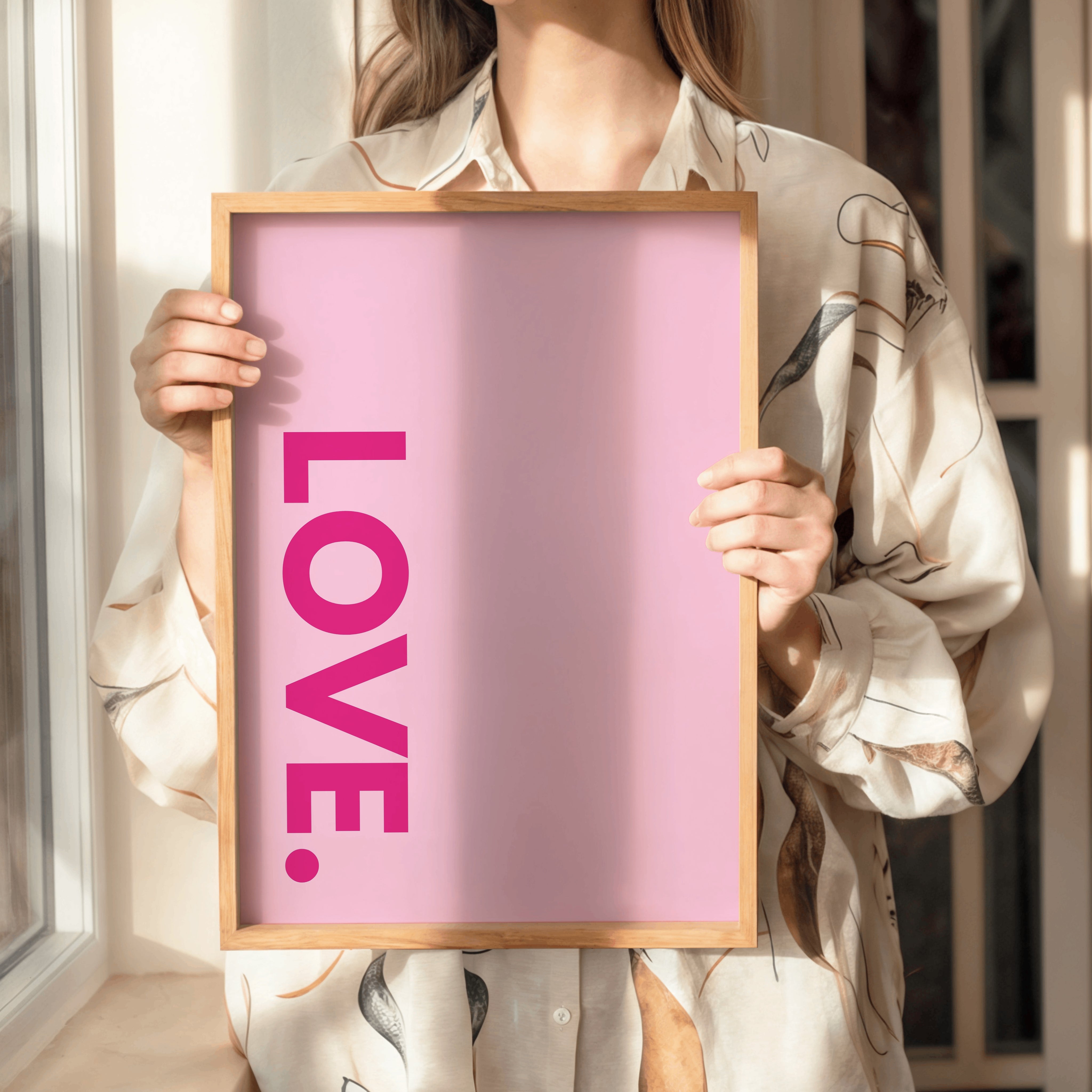 Love Pembe Tasarım Tablo