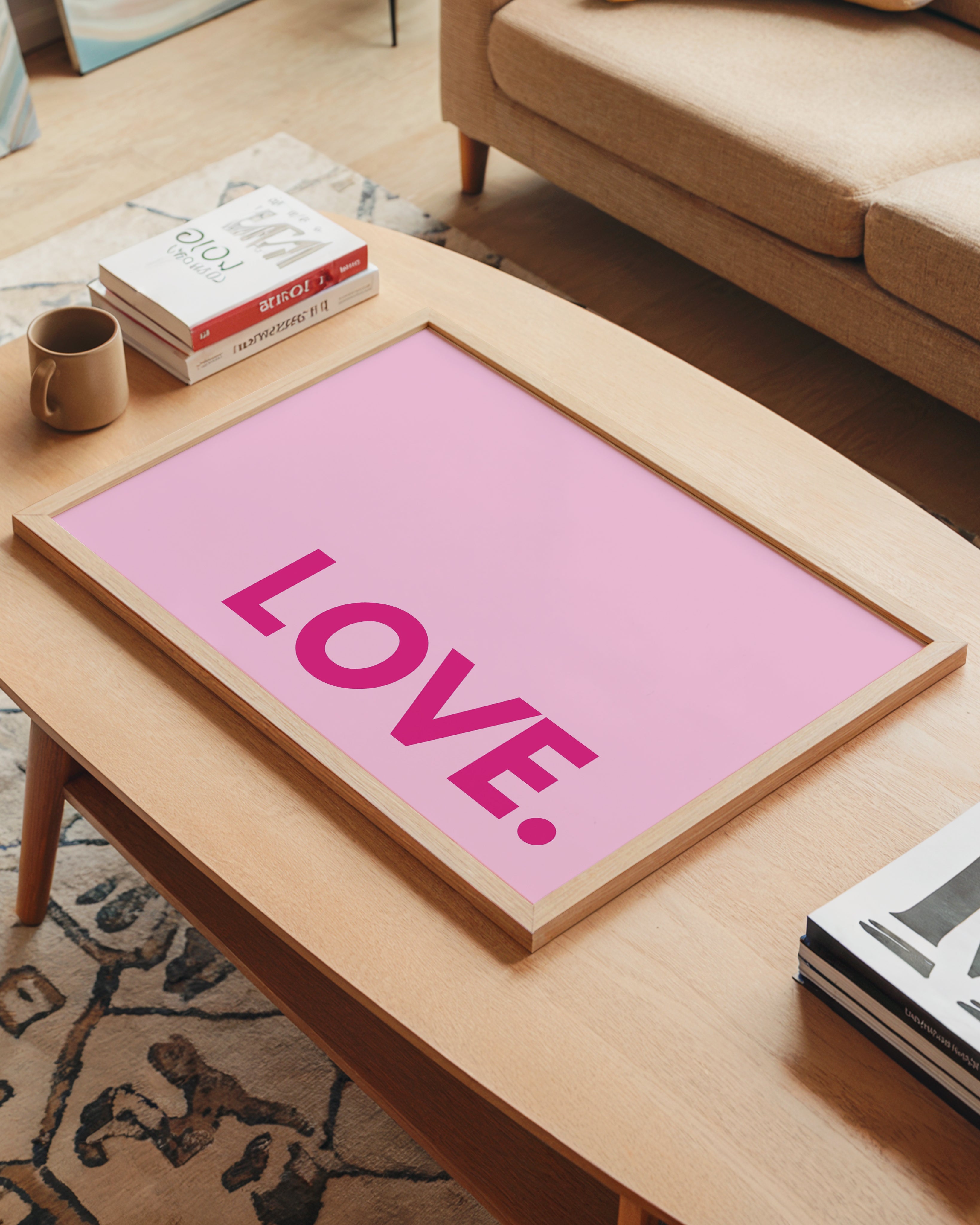Love Pembe Tasarım Tablo