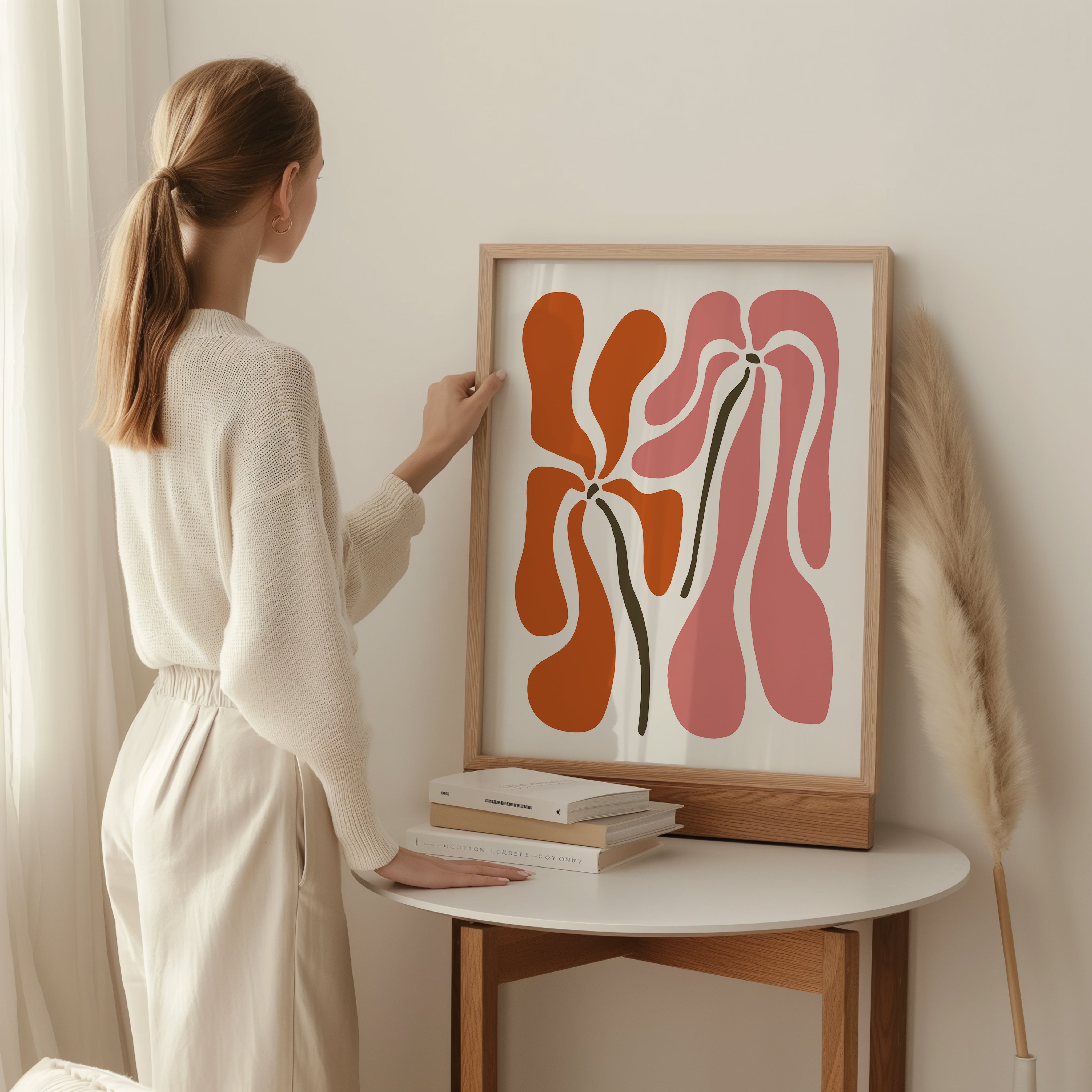 Minimal Çiçek Tasarım Tablo