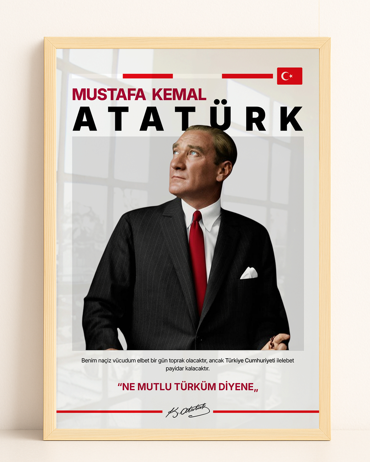 Mustafa Kemal Atatürk Özel Tasarım Tablo
