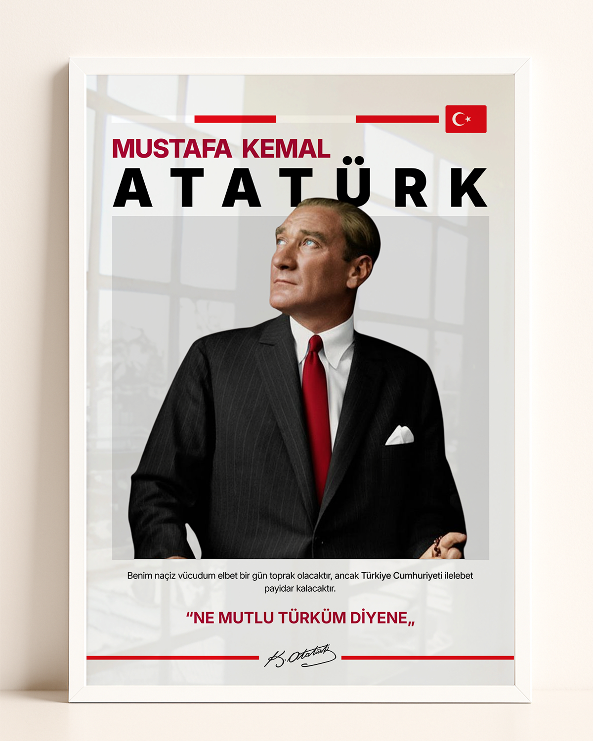 Mustafa Kemal Atatürk Özel Tasarım Tablo