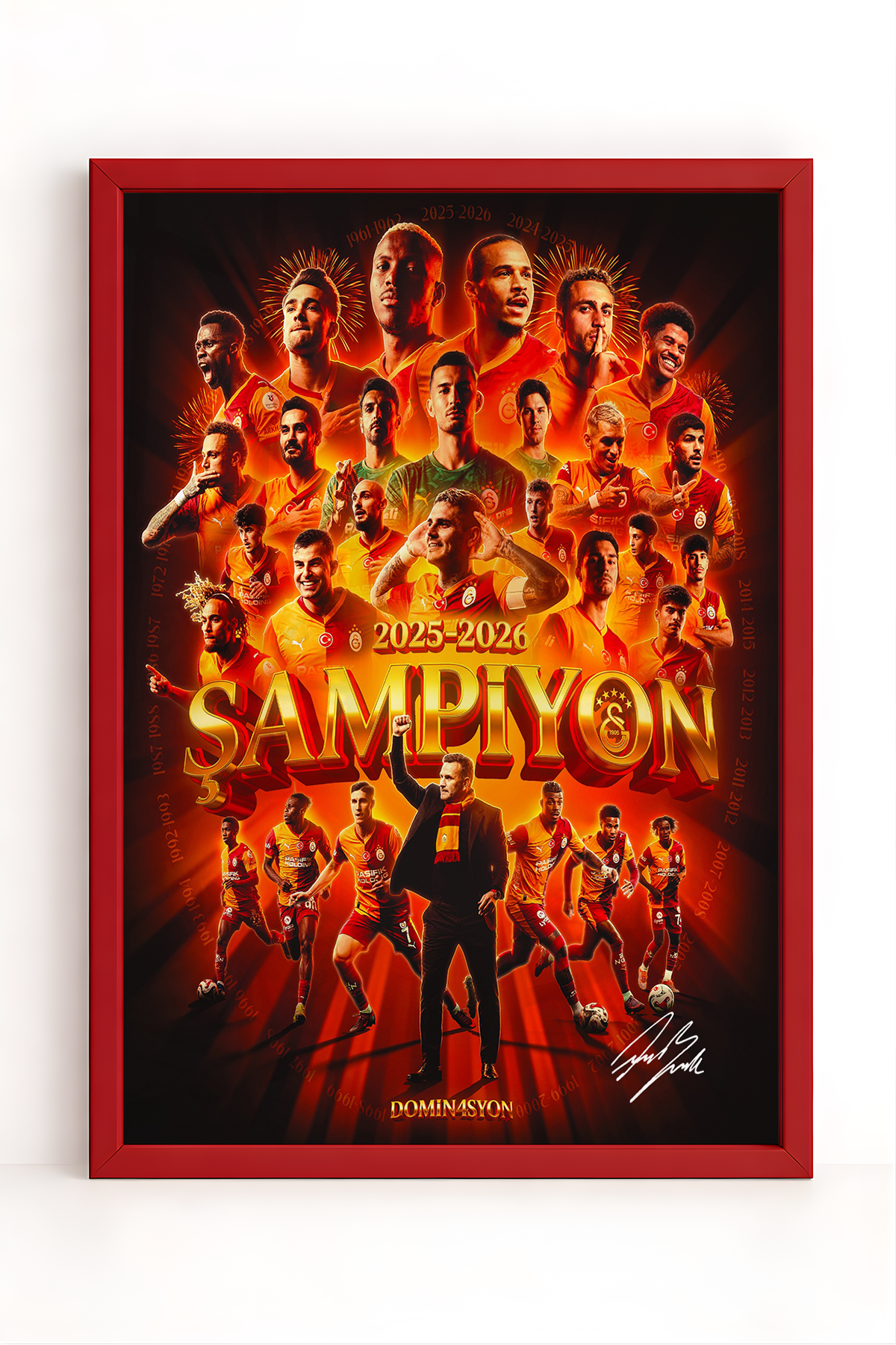Galatasaray Şampiyonluk Tablosu Okan Buruk Dijital İmzalı 2026