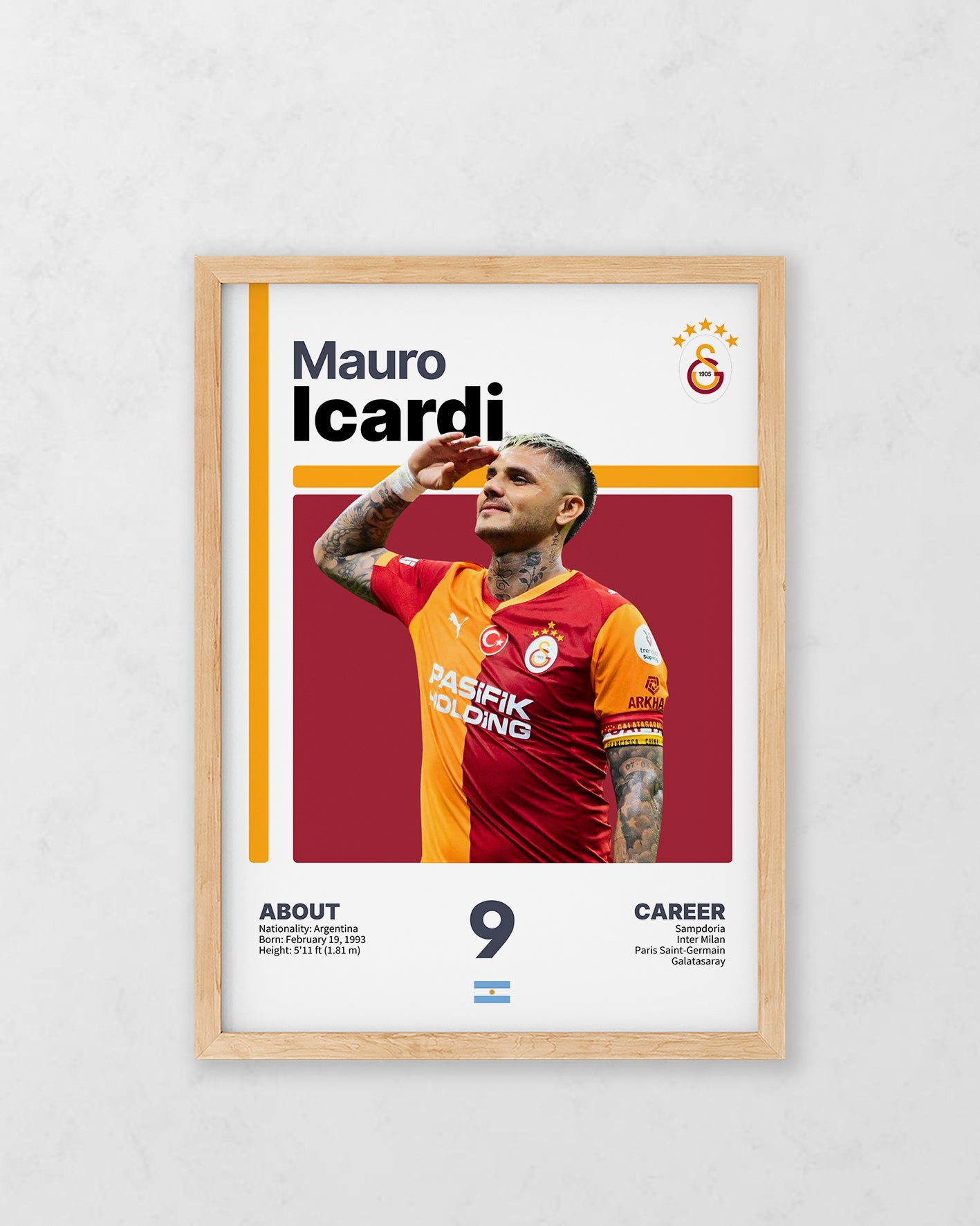 Mauro Icardi Asker Selamı Tasarım Tablo