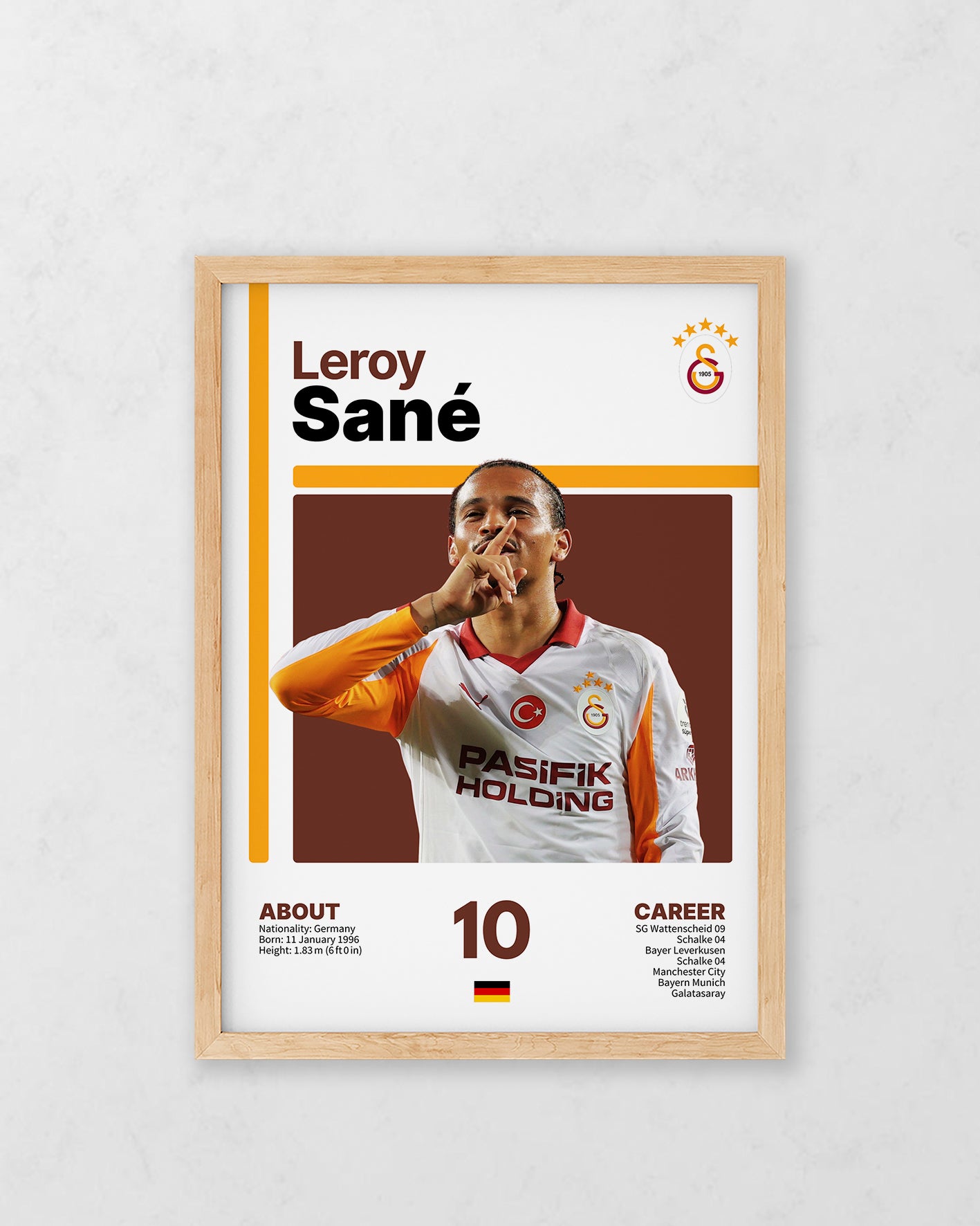 Leroy Sane Beyaz Forma Tasarım Tablo