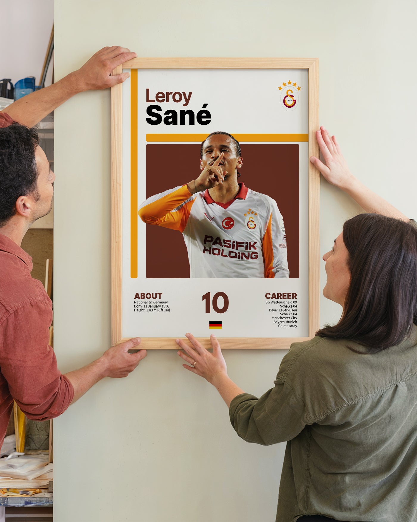 Leroy Sane Beyaz Forma Tasarım Tablo