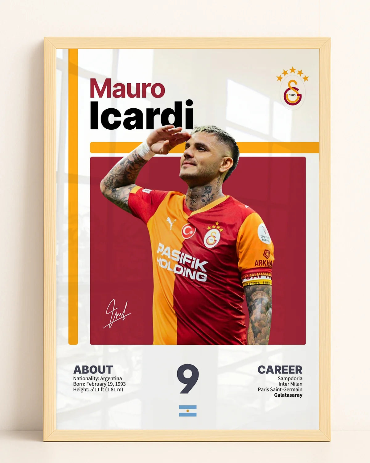 Mauro Icardi Asker Selamı Tasarım Tablo