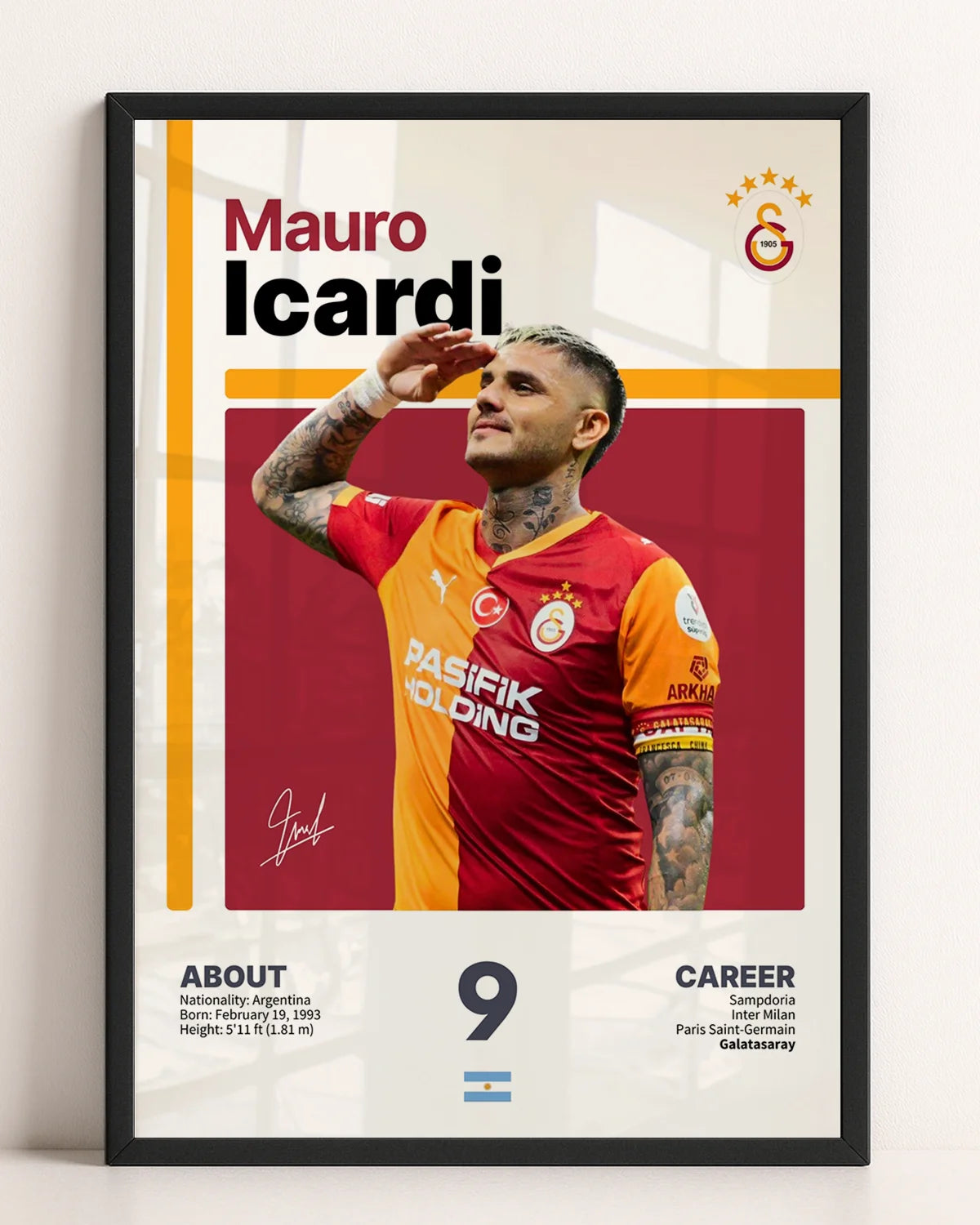 Mauro Icardi Asker Selamı Tasarım Tablo