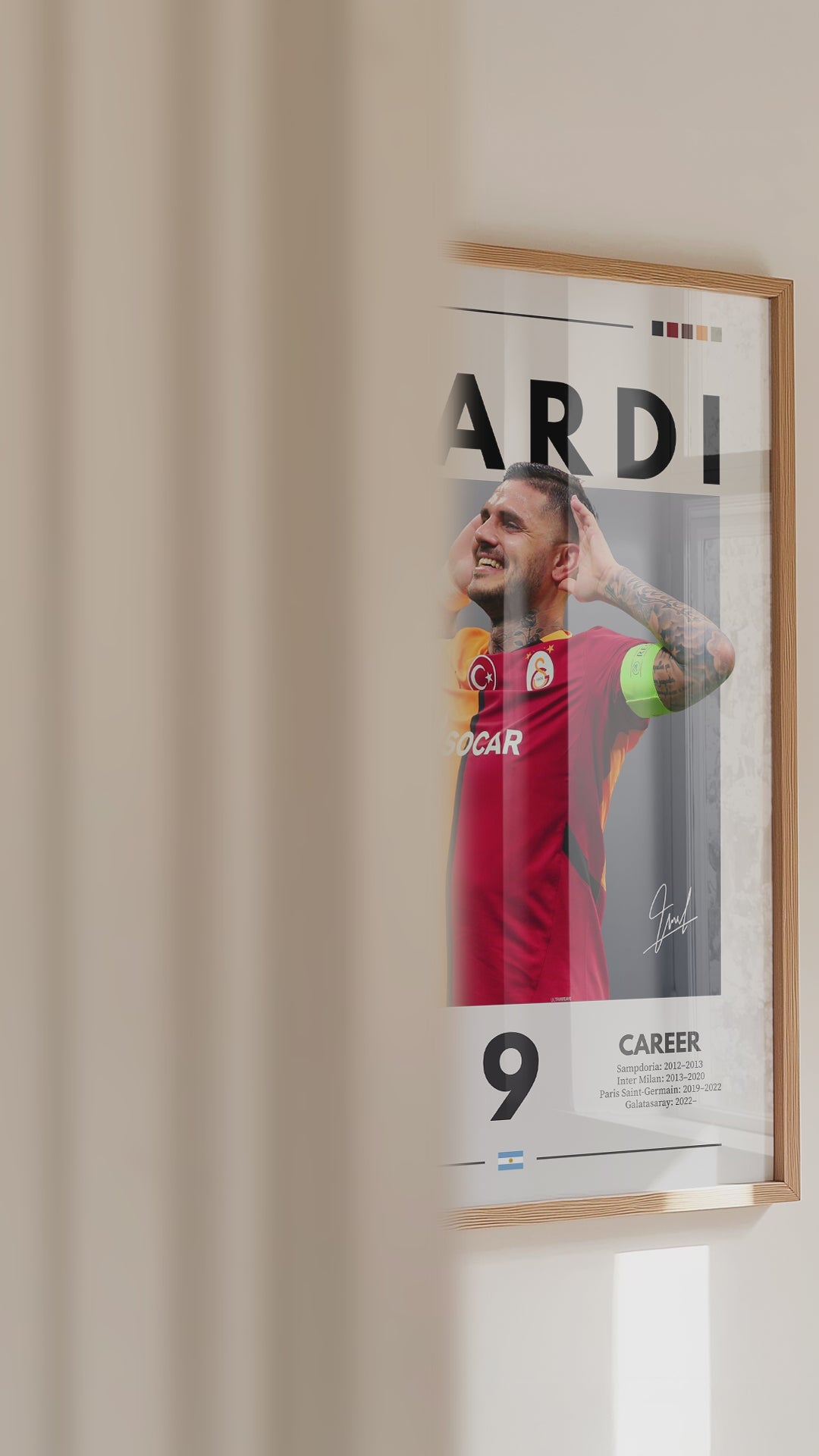 Mauro Icardi Dijital İmzalı Tasarım Tablo