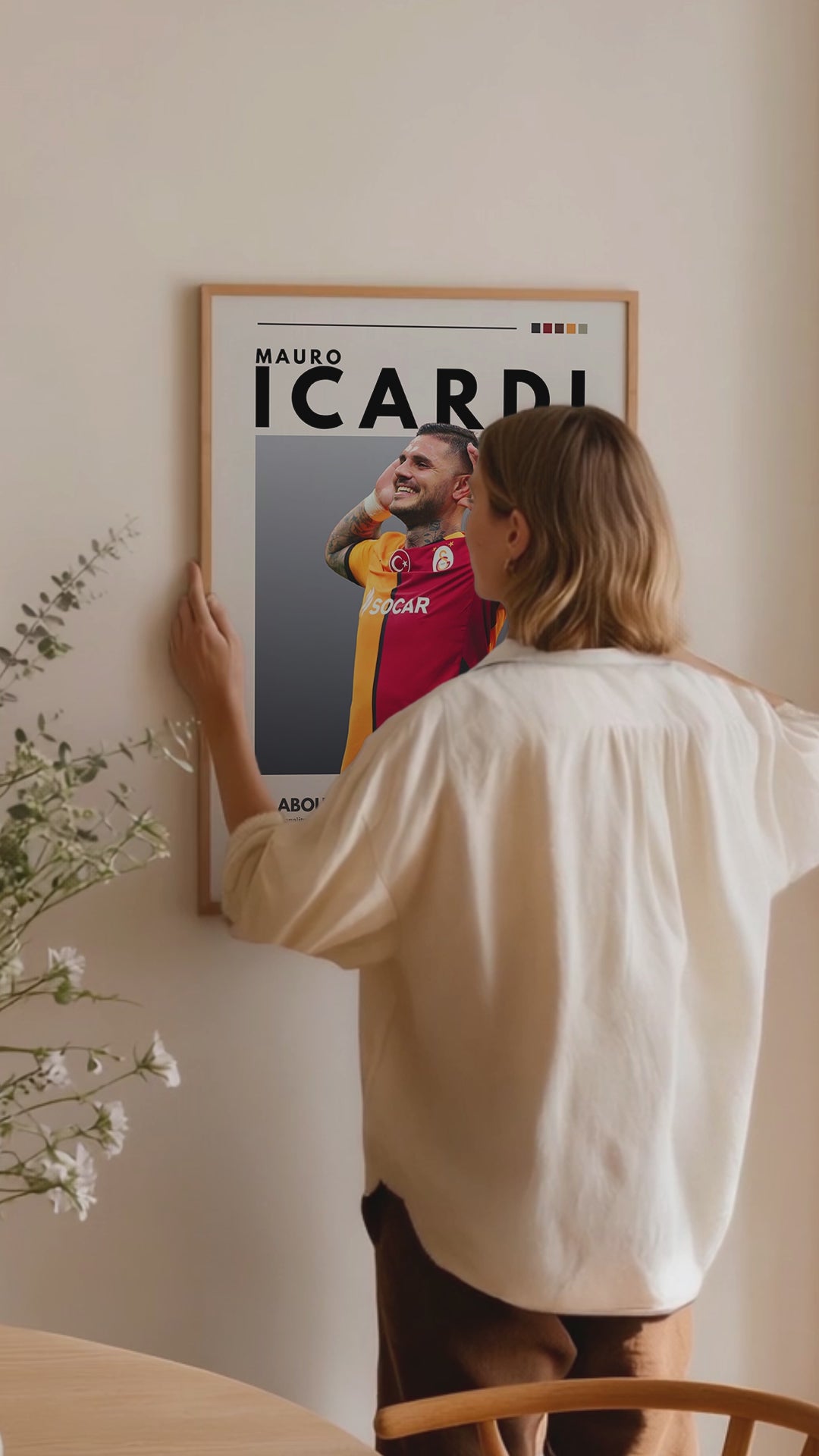 Mauro Icardi Dijital İmzalı Tasarım Tablo